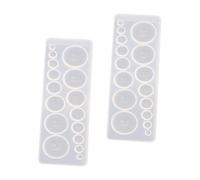 Angoily 1 Jeu Moule Silicone Diy Gemstone Pour Résine Moule Époxy Gemmes Multi Ronds Outil Artisanat Manuel Facile À Démouler Et Nettoyer 2 Pièces