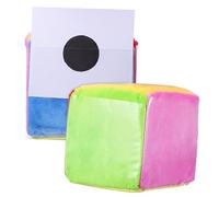 Angoily 1 Jeu Peluche Dés Colorés Jeu De Cubes D'histoire d'apprentissage du Cube De Jeu De Cartes Apprenez des Cubes De Poche Dés Polyédriques Film Plastique 2 Pièces