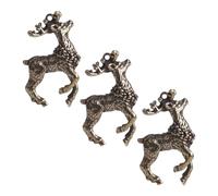 Angoily 1 Jeu Pendentifs Diy Laiton Rétro Cerf Breloques Bijoux Décoratives Durables Lot Pour Création Et Décoration 3 Pièces