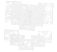 Angoily 1 Jeu Pochoirs De Dessin Ajourés Modèles De Peinture Diy Pour Art Mural Et Projets De Bricolage Thème Tournesol 10 Feuilles