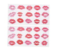 Angoily 1 Jeu Sticker Mural Lèvres Rouges Autocollant Mural Amusant Autocollants Muraux Décoration Maison Gommettes Adhésif Valentine Art Mural Autocollant Adhésif Pvc 2 Feuilles
