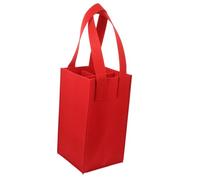Angoily 1 Pièce fourre-Tout vin Feutre de vin fourre-Tout en Feutre pour Bouteille de vin Tissu Valise caissons de Rangement Porte-vin avec diviseur des Sacs- Rouge