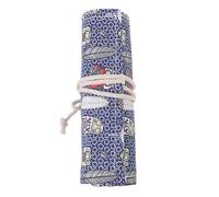 Angoily 1 Pièce Trousse à Crayons Toile Sac à Crayon Enroulable Capacité Organisateur Pratique avec Compartiments pour Effaces pour Artistes Étudiants