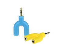 Angoily 1 Séparateur Audio 3,5mm Splitter Convertisseur Répartiteur Etoile Partage écouteurs & câbles pour Smartphone Laptop PC Couleur Aléatoire