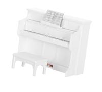 Angoily 1 Set Mini Upright Piano and Piano Stool Scene Shooting Props Mini House Decor