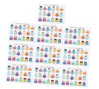 Angoily 10 Feuilles Étiquettes Nominatives Autocollantes Chat Mignon Autocollants Vides pour Garçon Fille Étiquettes Étanches pour Bouteilles Organisation et Identification des Aliments