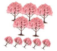 Angoily 10 Pièces Arbres Miniatures Artificiels Décorations de Bureau Faux Arbres pour Maquettes et Paysages Intérieurs