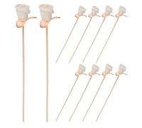 Angoily 10 Pièces Bâtonnets Diffuseurs en Rotin Naturel avec Décor Feuille et Fleur de Rose, Diffusion de Parfum et Rafraîchissement de L'air Cuisine et Chambre