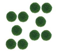 Angoily 10 Pièces Boules de Buis Miniatures pour Maquettes Décorations Paysagères Réalistes pour Chemin de Maison de Poupée et Projets DIY sans Entretien Vert Moyen