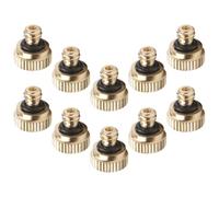 Angoily 10 Pièces Buse D'arrosage en Cuivre Or pour Tuyau Extérieur Orifice 0.8mm, Buses Basse Pression, Installation Simple, Irrigation Étendue pour Jardin et Aménagement Paysager