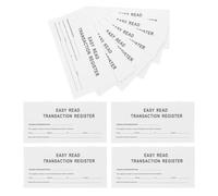 Angoily 10 pièces Carnet Financier Registre de Chèques Personnels Journal de Transaction Blanc Compact et Portable Suivi des Dépenses et Budget Calendrier Intégré Carnet de Compte