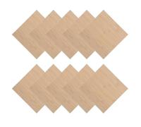 Angoily 10 Pièces Carrés en Bambou Brut 15x15 Cm pour Activités Scolaires et Pyrogravure, Surface Lisse et Légère, Bases Polyvalentes pour Artisanat DIY