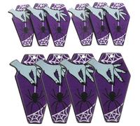 Angoily 10 Pièces Charms Forme de Coffre Diy pour Colliers Accessoires Créatifs pour Halloween avec Design de Tombeau et Araignée