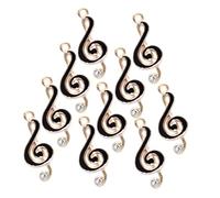 Angoily 10 pièces Charms Note de Musique Métal Alliage K Or pour Bracelets DIY Breloques Musicales Décoratives Durables et Élégantes Accessoires Artisanaux pour Bijoux