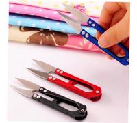 Angoily 10 Pièces Ciseaux de Couture Acier Inoxydable U Coupe Fil Pratique pour Broderie Outils Diy pour Travaux Manuels Couleur Aléatoire