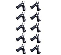 Angoily 10 Pièces Clips de Fixation pour Plantes Grimpantes en Plastique Noir, Connecteurs Réglables pour Tuteurs de Jardin, Support Solide pour Tomates et Cadres de Culture