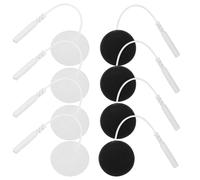 Angoily 10 Pièces Coussinets Électrodes Ronds en Silicone Gel Aquatique pour Électrostimulation Ems, Adhérence et Stickiness, Accessoires Professionnels pour Massage Corporel
