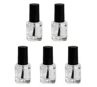 Angoily 10 Pièces Flacons Vides Vernis Transparent avec Pinceau Intégré Contenants Cosmétiques Carrés Résistants Anti-fuite pour Manucure DIY