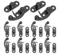 Angoily 10 Pièces Loquet Droit Alliage de Zinc pour Boîte à Bijoux Serrure Rétro Robuste pour Coffret Bois Crochet Pivotant Facile à Installer pour Projet DIY