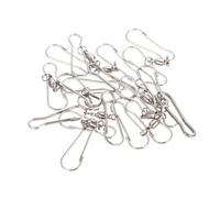 Angoily 10 pièces Lot de Crochets Pivotants à Double Clip Acier Inoxydable Crochets Suspendus pour Supports Sonores Rotatifs pour Jardin et Décoration Extérieure