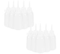 Angoily 10 pièces Lot de Flacons Plastique à Pointe Fine Réutilisables pour Colle Précision Bricolage et Entretien Maison