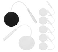 Angoily 10 Pièces Lot de Tampons Électrodes Ronds Autocollants pour Électrostimulateur, Tissu Non-tissé Flexible et Gel D'eau Chauffant, Accessoire de Massage Corporel pour Relaxation