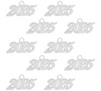 Angoily 10 Pièces Pendentifs Numéro Alliage Léger pour Décoration de Bijoux DIY Charmes pour Cap de Graduation Accessoires Créatifs pour Cadeaux et Projets Artisanaux