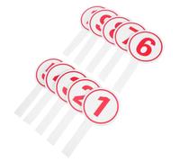 Angoily 10 Pièces Pom-pom Tiennent Signe Pagaie De Tableau Blanc Mini Tableau Blanc De Vote Palettes De Score Pratiques De Score Multi-usages Blanche Mousse