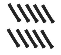 Angoily 10 pièces Set de Manchons Antidérapants pour Branches de Lunettes Protection Souple des Embouts Darmature Accessoires Universels pour Lunettes Noir