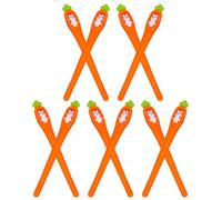 Angoily 10 Pièces Stylo Gel Adorable de Carotte et Lapin en Silicone Léger pour Étudiants, pour Livres de Coloriage et Présents