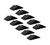 Angoily 10 Pièces Support de Portail de Clôture Triangulaire en Abs pour Chien Base de Renforcement Noire, Compatibilité et Stabilisateur Extérieur pour Barrière D'isolement
