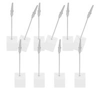 Angoily 10 Pièces Support Mémo Cube en Bois Argenté Clip Photo, Accessoire de Bureau Pratique pour Maison et Bureau, Porte-notes Carrés