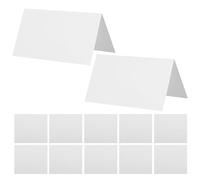 Angoily 100 Cartes de Placement Pliées Blanches 10 X 9 CM Marque-Places Vierges Imprimables pour Mariage Banquet et Anniversaire Chevalets de Table pour Invités et Événements