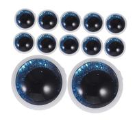Angoily 100 Ensembles Resin Glitter Safety Eyes with Unique Offset Pupils for Stuffed Animals and Crochet Dolls DIY Craft Accessories