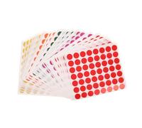 Angoily 100 Feuilles autocollants À Points De Couleur Étiquettes De Codage Couleur Rondes Autocollants À Points Étiquette Autocollante Coloré