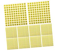 Angoily 100 Feuilles Autocollants Numériques Ronds Étiquettes Auto Adhésives Résistantes à Eau pour Bureau et Classement Stickers de Numérotation Faciles à Coller et Décoller
