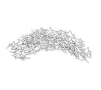 Angoily 100 Pendentifs Étoiles Creuses à Quatre Branches Miniatures en Métal Léger Argenté - Breloques pour Fabrication de Bijoux Bracelets Colliers et Porte-Clés - Accessoires DIY pour