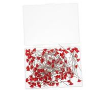 Angoily 100 Pièces Aiguille en Diamant en Cristal Broche épingles épingles pour Bouquets pour l'artisanat Fournitures de Fleuriste Acrylique Rouge