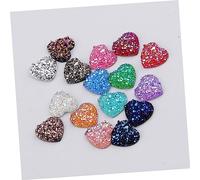 Angoily 100 pièces Autocollants Résine Forme de Cœur Décoratifs pour DIY Saint Valentin Chambre Murale Table Décoration
