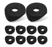 Angoily 100 Pièces Bouchon de Sécurité en Plastique Noir pour Repose-pieds de Fauteuil Roulant, Accessoire Vélo Design Canard, Réduit la Transmission des Vibrations