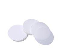 Angoily 100 Pièces Disques de Papier Filtre Qualitatif à Débit Moyen de 12,5cm en Papier Blanc Rétention des Particules, pour Applications Chimiques Générales