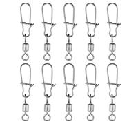 Angoily 100 Pièces Émerillon Roulant de Pêche, Connecteur Pivotant | Anneau et Inférieur, Design Biseauté Rond, Résistance à Corrosion, pour Eau Douce et Lancer