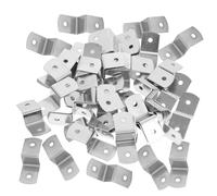 Angoily 100 Pièces Lot de Clips Z Robuste Argenté Attaches Décalées pour Photo Fixation Solide pour Dessus de Table Supports Durables pour Toile et Étagères