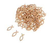 Angoily 100 Pièces Lot de Poissons Creux Pendentifs Décoratifs pour Loisirs Créatifs Ornements Suspendus Durables pour Baptême Fêtes et Activités Éducatives Montessori