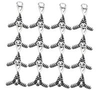 Angoily 100 Pièces pendentif hockey sur glace pendentifs inoxydable le hockey antique clé joya bracelets decoration accessoires the charm lc charme en alliage ornements rétro Silver