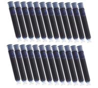 Angoily 100 Pièces Recharge Encre Effaçable pour Stylo Plume Lot de Cartouches Bleues Noires Encre Thermosensible à Compatible avec Stylos Standards et Pratique