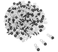 Angoily 100 Pièces roulettes de Rail pour Rideau Silencieuses Glisseurs Doubles Flexibles pour Piste de Rideau Plafond Roues de Guide pour Fenêtre et Installation Stable et Ouverture