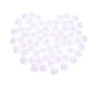 Angoily 100 Pièces Ruban de Fleur de Traction d'étoile Décorations de Noël Petit décoration de Noël décoration intérieure épouser arcs de noël en Vrac Noeud PP Blanche