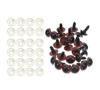 Angoily 100 Pièces Yeux de Sécurité Utilisation Polyvalente et Ajustement Marron avec Rondelles 14mm en Plastique pour et pour Loisirs Créatifs et Marionnettes