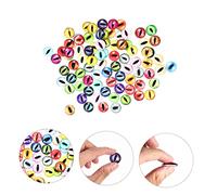 Angoily 100 Pièces Yeux Verre Ronds pour Poupées Accessoires DIY pour Artisanat Marionnettes Effet Durable et Attrayant Kit Créatif pour Garçon Fille
